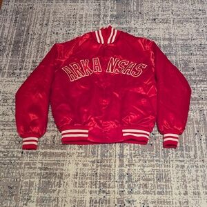 Vintage Arkansas Satin Bomber Jacket